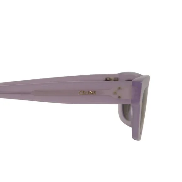 Celine Mens CL401921 Sunglasses Purple Translucent Acetate Square Round Shades